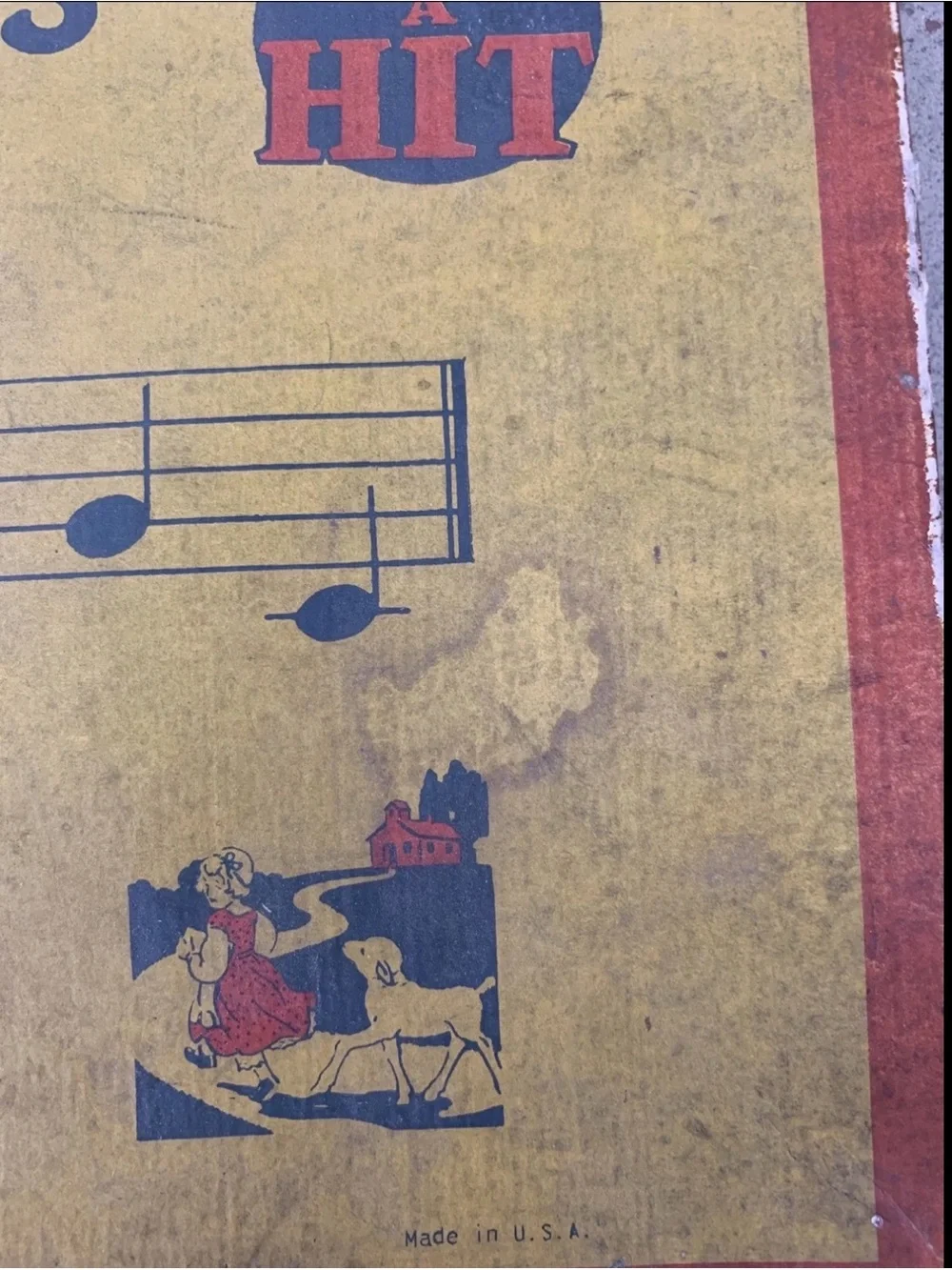 Vintage/antique Child’s Xylophone In A Board Game Box